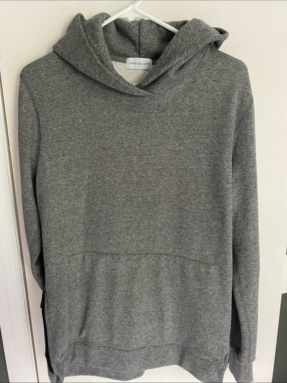John Elliott Men’s Gray Crewneck Hoodie Sweatshirt - Villain